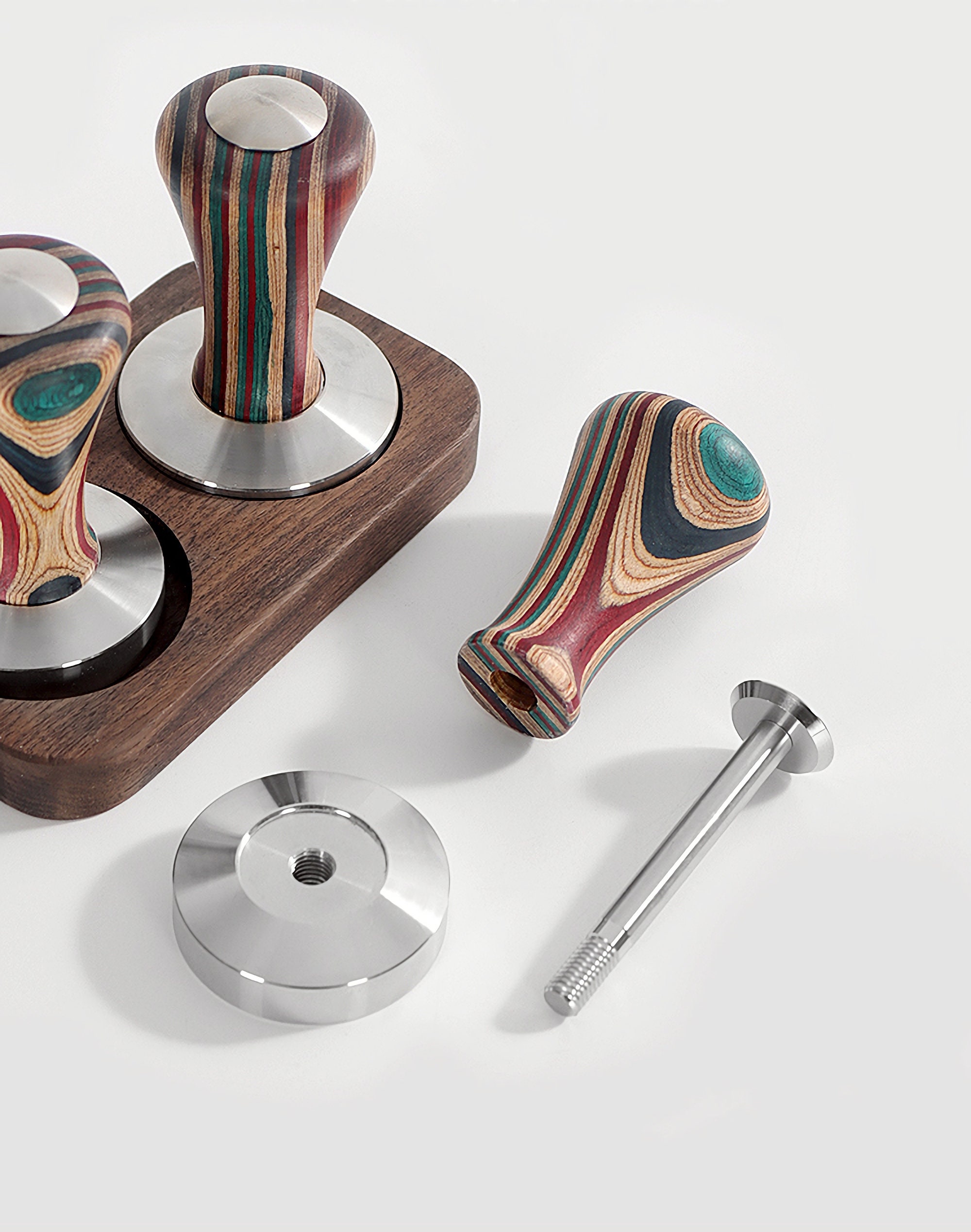 Colorful Wood Handle Espresso Tamper for Coffee Lovers