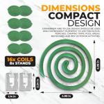 Mosquito Repellent Coils - 16 Coils with Stands