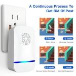 Ultrasonic Pest Repeller 6 Pack with Night Light