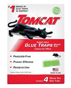 Tomcat Super Hold Glue Traps for Pests, 4 Pack