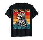 Raccoon Gamer T-Shirt for Gaming Fans