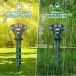 Solar Ultrasonic Mole Repellent Stakes - 4 Pack