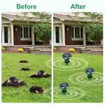 Solar Ultrasonic Mole Repellent Stakes - 4 Pack