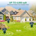 Solar Ultrasonic Mole Repellent Stakes - 4 Pack