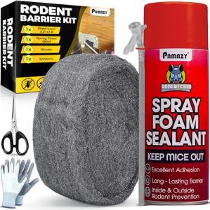 Rodent Barrier Kit with Steel Wool and Foam