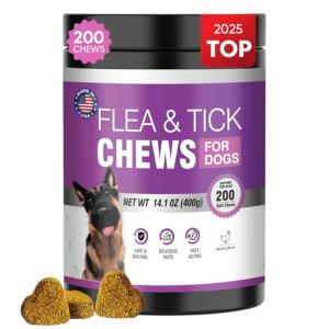 Natural Dog Flea and Tick Chews - 200 Count