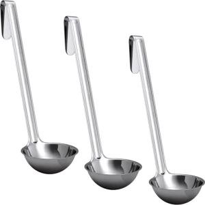 Durable Stainless Steel Soup Ladle Set - 3 Pack