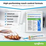 Advion Cockroach Gel Bait, 4 Tubes x 30-Grams, 1 Plunger and 2 Tips, Indoor and Outdoor Use, Roach Killer Gel for American, German and Other Major Cockroach Species (2 Pack)