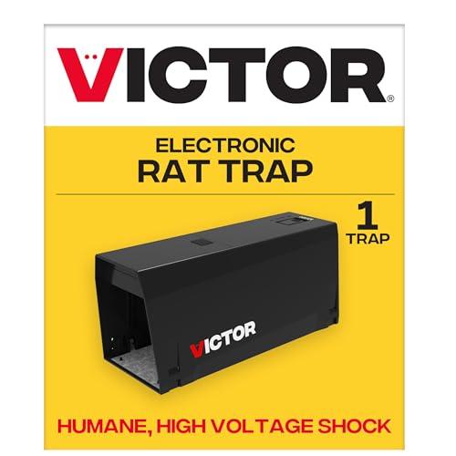 Victor M241B Indoor Electronic Rat Trap, Humane Electric Rat and Electronic Mouse Traps Indoor for Home, No Touch, No See Rat Traps