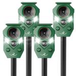 4 Pack X-PEST Solar Ultrasonic Animal Repellent