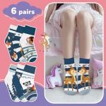 Cute Animal Socks for Toddlers - 6 Pack