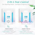 BOZFLY Ultrasonic Pest & Insect Repeller, Upgraded Indoor Ultrasonic Repellent for Mosquitoes, Roaches, Flies, Mouse, Geckos, Spiders, Electronic Plug in Pest Control, 2 Mode Switching - White (6)