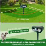 Solar Ultrasonic Animal Repellent with Motion Sensor