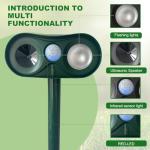 Solar Ultrasonic Animal Repellent with Motion Sensor