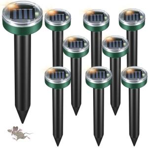 Ultrasonic Solar Mole Repellent Spikes for Gardens