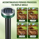 Ultrasonic Solar Mole Repellent Spikes for Gardens