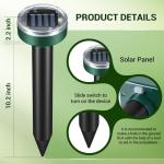 Ultrasonic Solar Mole Repellent Spikes for Gardens