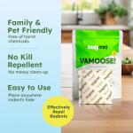 BugMD Vamoose Rodent Repellent Pouches (1 Pack, 4 Pouches) Plant-Powered Rat Repellent, Mouse Deterrent, Indoor & Outdoor Mice Repellent, Best Mouse Repellent, Natural Rat & Mouse Repellent
