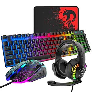 Gaming Mouse, Keyboard & Headset Combo with LED