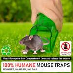 Humane Mouse Traps 4 Pack - Reusable and Safe