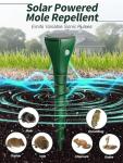 Solar Mole Repellent with Sonic Vibration and Stakes