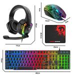 Gaming Mouse, Keyboard & Headset Combo with LED