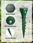 Solar Mole Repellent with Sonic Vibration and Stakes