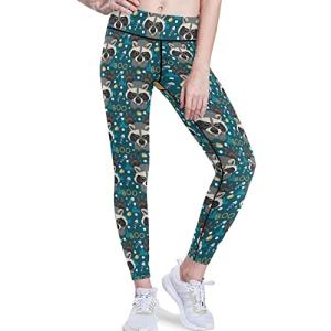 Raccoon Print High Waist Leggings with Pockets