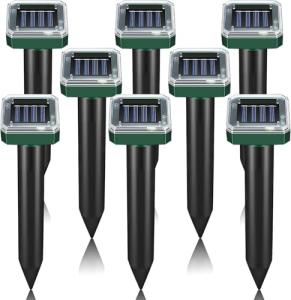 8-Pack Solar Sonic Mole and Gopher Repellent Spikes