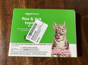 Amazon Basics Flea and Tick Topical Treatment for Cats (Over 1.5 Pounds), 3 Count (Previously Solimo)