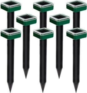 8 Pack Mole Repellent Solar Powered, Upgrade 2025 Waterproof Ultrasonic Gopher Vole Repellent Outdoor, Rat, Squirrel, Skunk, Repellent for Lawn Garden & Yard