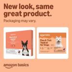 Amazon Basics Flea and Tick Topical Treatment for Small Dogs (5-22 pounds), 3 Count (Previously Solimo)