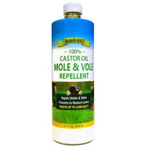 Nature's MACE Mole and Vole Mace, Mole Deterrent for Yard, 32 oz, Pure Castor Oil, Mole Repellent for Lawns, Stop Tunneling, Mole Remover Treatment, Castor Oil Repellent, People, Pet, Plant Safe