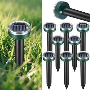Solar Ultrasonic Mole Repellent for Lawns and Gardens