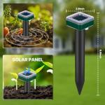 Solar Mole and Snake Repellent Ultrasonic Outdoor Stakes
