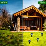 10-Pack Solar Mole Repellent Stakes for Lawns