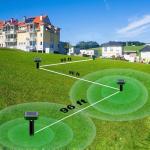 Solar Mole and Snake Repellent Ultrasonic Outdoor Stakes