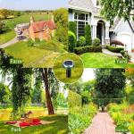 10-Pack Solar Mole Repellent Stakes for Lawns