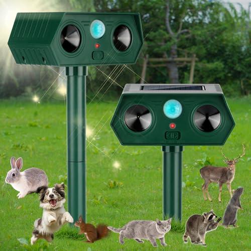 Ultrasonic Solar Animal Repellent - 2 Pack