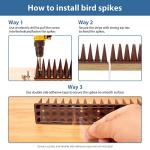20 Pack Bird Deterrent Spikes for Outdoor Use