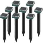 Mole Repellent for Lawns 8 Pack, Solar Powered Mole Repeller Ultrasonic Gopher Deterrent, Outdoor Waterproof Vole Vibration Stakes,Sonic Spike for Rodent Groundhog Snake Chipmunk