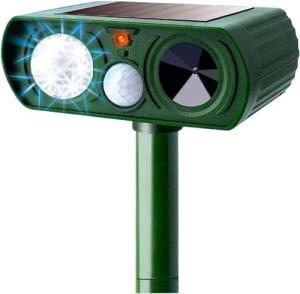 Solar-Powered Ultrasonic Animal Repellent with Motion Sensor