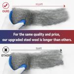 [Upgrade 4in1] Steel Wool Mice Control,Wire Mesh Hole Filler Gap Rodent Control Fill Fabric,Dual-Layer Protection for Mouse,Weep Hole Covers,3 Pack Steel Wool 1#&1 Pack Stainless Mesh Kit with Tools