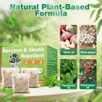 12 Pack Natural Skunk Pouches, Skunk Raccoon Repellent Pouches for Outdoor Yard Garden House | Long-Lasting Protection | Safe for Dogs and Children