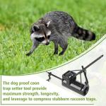 Live Animal Spring Trap Dog Proof Raccoon Coon Rabbit Bobcat Traps Foot Hunting Snare Easy to Use Reusable Dark Heavy Duty Trap for Outdoor Farm Yard Garden