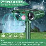 Stray Cat Deterrent Outdoor Solar Powered - Motion Activated Animal Repeller Ultrasonic, Humane Pest Control for Gardens, Yards to Repel Deer,Raccoons,Squirrels,Skunks,Birds​,Rabbits