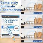 Cockroach Gel Bait Set, 4 Tubes x 30g,4 Plungers and 4 Tips, Targeted Roach Control Gel for German Common Cockroach Species, Indoor & Outdoor Application for Kitchen, Bathroom and Hidden Areas