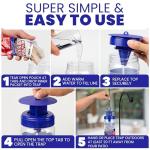 Fly Traps Outdoor Fly Trap for Patio with 2 Non-Toxic Dissolvable Bait Refills. Reusable Hanging Bug Catcher Killer for All Filth Flies for Outside Bug Control Yard Ranch. Hanging Chains Included