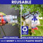 Fly Traps Outdoor Fly Trap for Patio with 2 Non-Toxic Dissolvable Bait Refills. Reusable Hanging Bug Catcher Killer for All Filth Flies for Outside Bug Control Yard Ranch. Hanging Chains Included