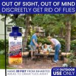 Fly Traps Outdoor Fly Trap for Patio with 2 Non-Toxic Dissolvable Bait Refills. Reusable Hanging Bug Catcher Killer for All Filth Flies for Outside Bug Control Yard Ranch. Hanging Chains Included